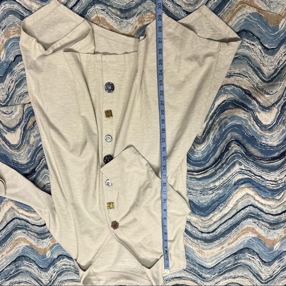 Soft surroundings Danielle button up tunic long sleeve cotton collared top small - Picture 11 of 11